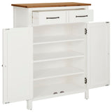 NNEVL Shoe Cabinet 76x37x105 cm Solid Oak Wood