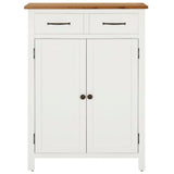 NNEVL Shoe Cabinet 76x37x105 cm Solid Oak Wood