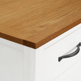 NNEVL Shoe Cabinet 76x37x105 cm Solid Oak Wood