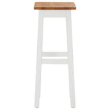 NNEVL Bar Stools 2 pcs Solid Oak Wood
