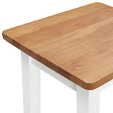 NNEVL Bar Stools 2 pcs Solid Oak Wood