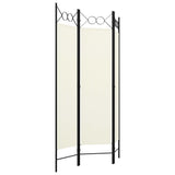 NNEVL 3-Panel Room Divider Cream White 120x180 cm