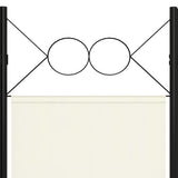 NNEVL 3-Panel Room Divider Cream White 120x180 cm