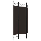 NNEVL 3-Panel Room Divider Brown 120x180 cm