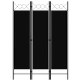 NNEVL 3-Panel Room Divider Black 120x180 cm