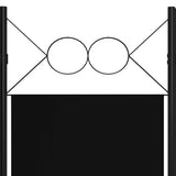 NNEVL 3-Panel Room Divider Black 120x180 cm