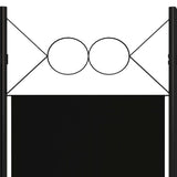 NNEVL 4-Panel Room Divider Black 160x180 cm