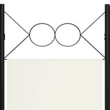 NNEVL 4-Panel Room Divider Cream White 160x180 cm
