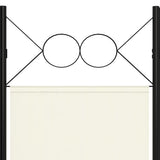 NNEVL 5-Panel Room Divider Cream White 200x180 cm