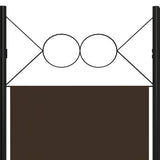 NNEVL 6-Panel Room Divider Brown 240x180 cm