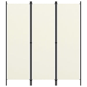 NNEVL 3-Panel Room Divider Cream White 150x180 cm