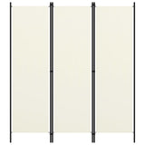 NNEVL 3-Panel Room Divider Cream White 150x180 cm