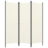NNEVL 3-Panel Room Divider Cream White 150x180 cm