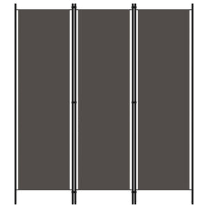 NNEVL 3-Panel Room Divider Anthracite 150x180 cm