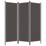 NNEVL 3-Panel Room Divider Anthracite 150x180 cm