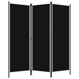 NNEVL 3-Panel Room Divider Black 150x180 cm