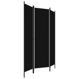 NNEVL 3-Panel Room Divider Black 150x180 cm