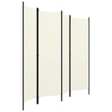 NNEVL 4-Panel Room Divider Cream White 200x180 cm