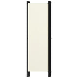 NNEVL 4-Panel Room Divider Cream White 200x180 cm