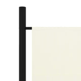 NNEVL 4-Panel Room Divider Cream White 200x180 cm