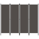 NNEVL 4-Panel Room Divider Anthracite 200x180 cm