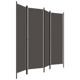 NNEVL 4-Panel Room Divider Anthracite 200x180 cm