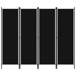 NNEVL 4-Panel Room Divider Black 200x180 cm