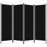 NNEVL 4-Panel Room Divider Black 200x180 cm