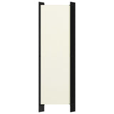NNEVL 5-Panel Room Divider Cream White 250x180 cm