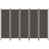 NNEVL 5-Panel Room Divider Anthracite 250x180 cm