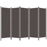 NNEVL 5-Panel Room Divider Anthracite 250x180 cm