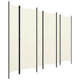 NNEVL 6-Panel Room Divider Cream White 300x180 cm