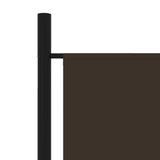 NNEVL 6-Panel Room Divider Brown 300x180 cm