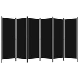 NNEVL 6-Panel Room Divider Black 300x180 cm