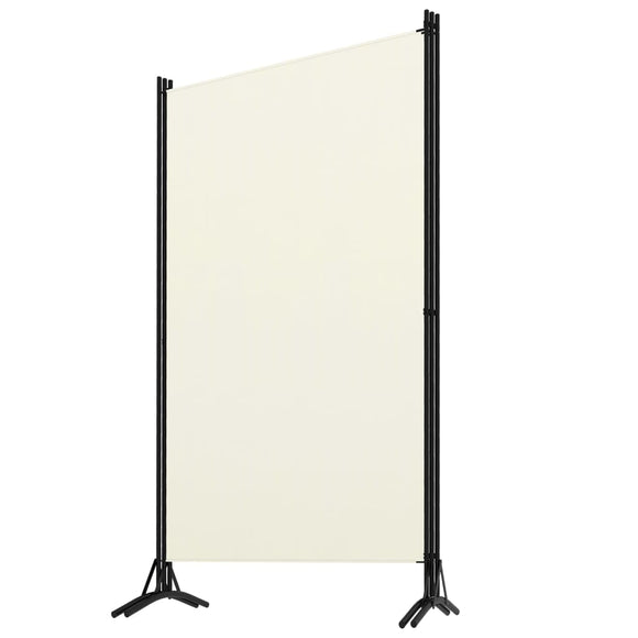 NNEVL 3-Panel Room Divider Cream White 260x180 cm