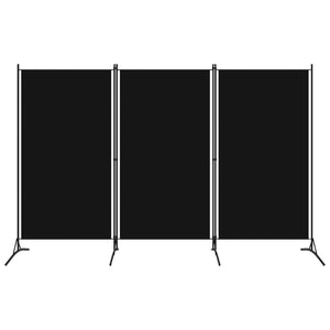 NNEVL 3-Panel Room Divider Black 260x180 cm