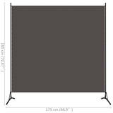 NNEVL 1-Panel Room Divider Anthracite 175x180 cm