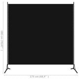 NNEVL 1-Panel Room Divider Black 175x180 cm