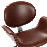 NNEVL Swivel Dining Chairs 4 pcs Brown Faux Leather