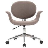 NNEVL Swivel Dining Chairs 4 pcs Taupe Fabric
