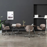 NNEVL Swivel Dining Chairs 4 pcs Taupe Fabric