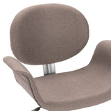 NNEVL Swivel Dining Chairs 6 pcs Taupe Fabric