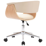 NNEVL Swivel Dining Chairs 2 pcs Cream Faux Leather