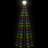 NNEVL Christmas Cone Tree 100 Colourful LEDs Decoration 70x180 cm