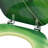 NNEVL WC Toilet Seat with Lid MDF Green Water Drop Design