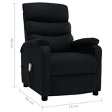 NNEVL Massage Recliner Black Fabric