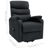 NNEVL Stand-up Massage Recliner Dark Grey Fabric
