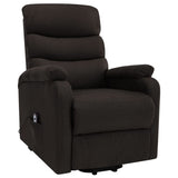 NNEVL Stand-up Massage Recliner Dark Brown Fabric