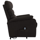 NNEVL Stand-up Massage Recliner Dark Brown Fabric