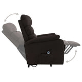 NNEVL Stand-up Massage Recliner Dark Brown Fabric